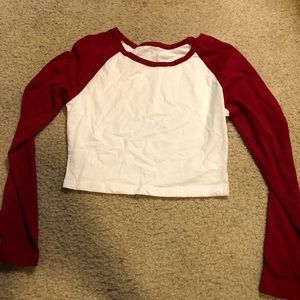 Cropped long sleeve shirt